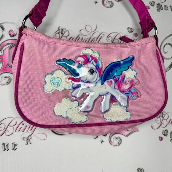 My little pony bag mini hobo style star catcher sparkly Pink Pony Shoulder Bag - Picture 3 of 7